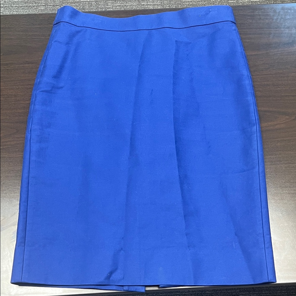 💙 J.Crew No. 2 Pencil Skirt – Size 4, Bright Blue, EUC